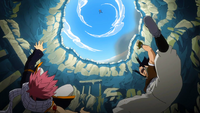 Sting overpowers Natsu and Gajeel