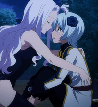 Mirajane hugs Yukino