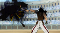 Gajeel catches Rogue