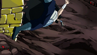 Gildarts and Gajeel falling