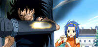 Gajeel save Levy