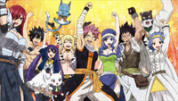 Erza and others celebrate