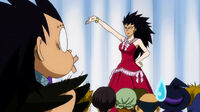 Gajeel's reaction to Mira's transformation