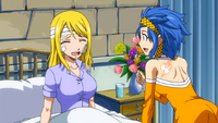 Levy visits Lucy in the infirmary