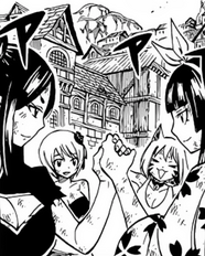 Kagura y Minerva haciendo las pases