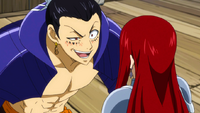 Enter Bacchus and Erza