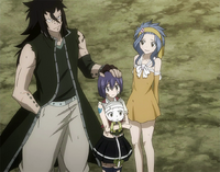 Gajeel and Levy support Wendy