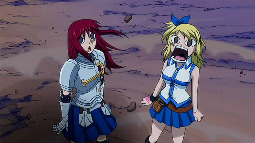 Image - Lucy and Erza see the Dragonoid.png | Fairy Tail ...