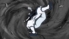 Natsu flotando en Genesis Zero