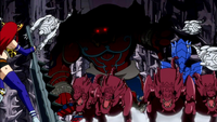 Erza being approached