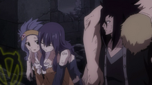 Gajeel y Levy Llevan a Juvia y Laxus
