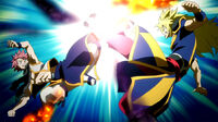 Natsu clashes with Zancrow