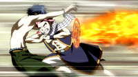 Gray attacked by Natsu