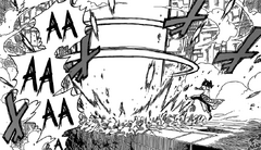 Kana deshaciendo el cuerpo fantasmal de Mavis