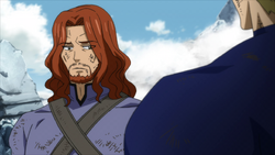 Gildarts observa el cuerpo del maestro