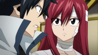 Gray argues with Erza