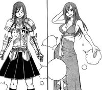 Mira Transfroms into Erza