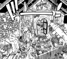 Lucy entra en la casa de Natsu y Happy