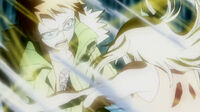 Lucy tries to save Loke