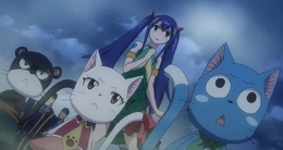 Wendy, charle, lily y happy ven como la puerta se abre