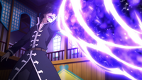 Zeref fires a blast at Natsu