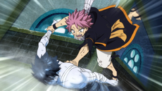 Natsu detiene a Gray nuevamente