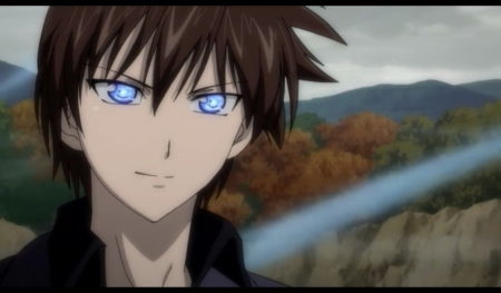 Anime Guy Brown Hair Blue Eyes