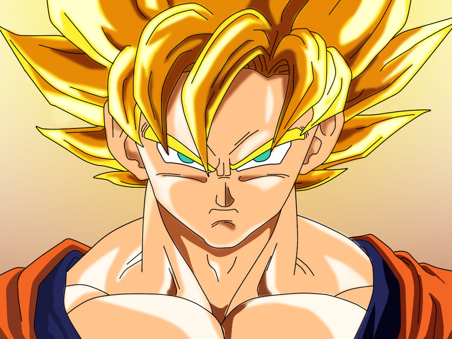 Image Drawing  and painting of goku  ssj2  by blasttrash 