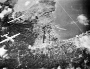 Rabaul under air attack