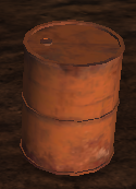 Barrel full of junk