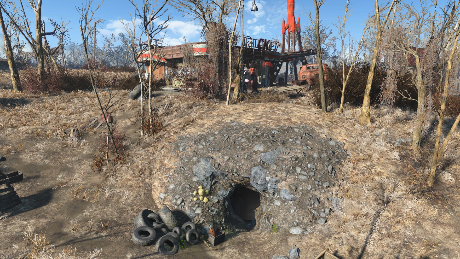 Fallout 4 стоянка грузовиков красная фото 108