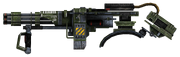 Shoulder mounted machine gun