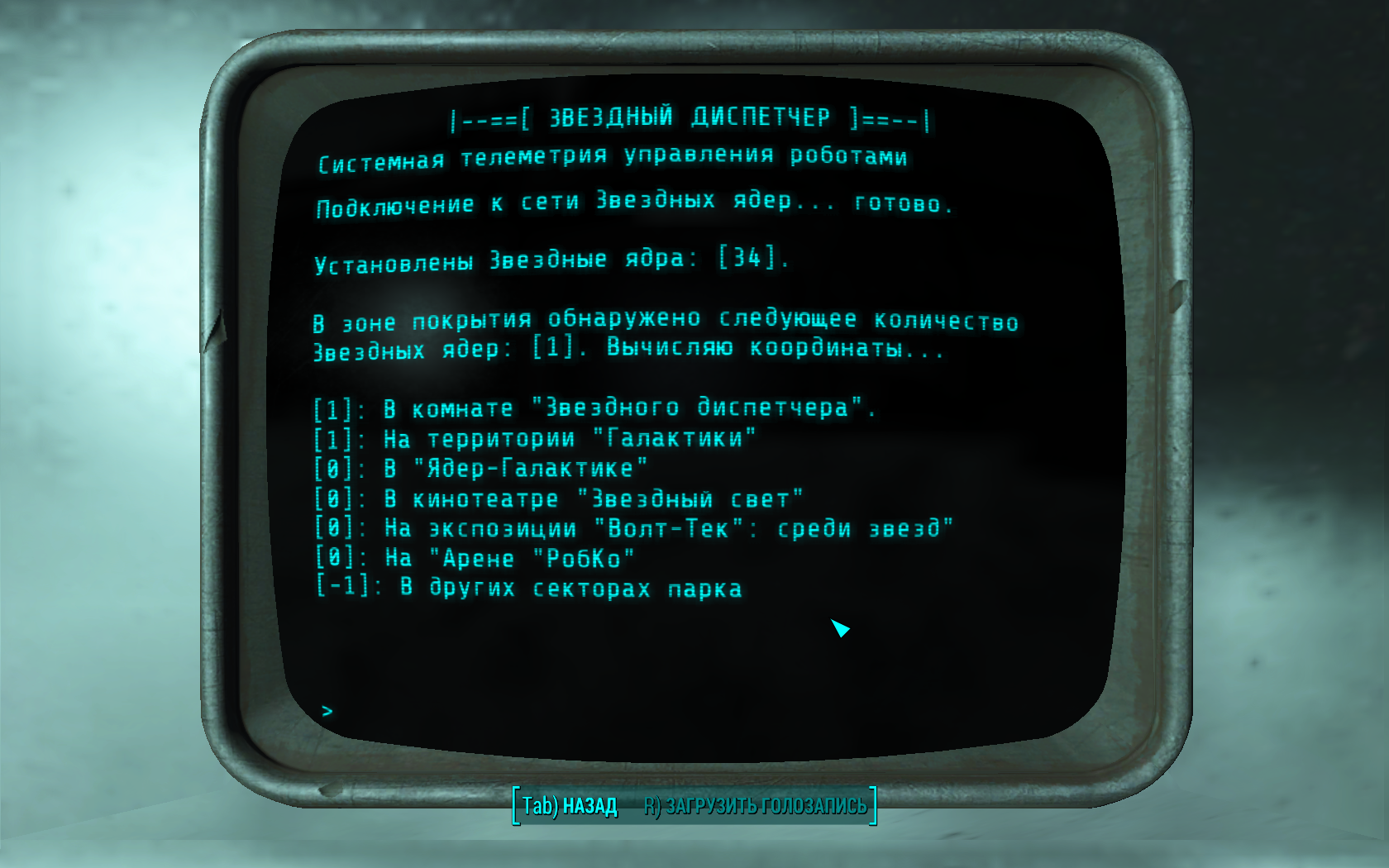 Карта ядер мира fallout