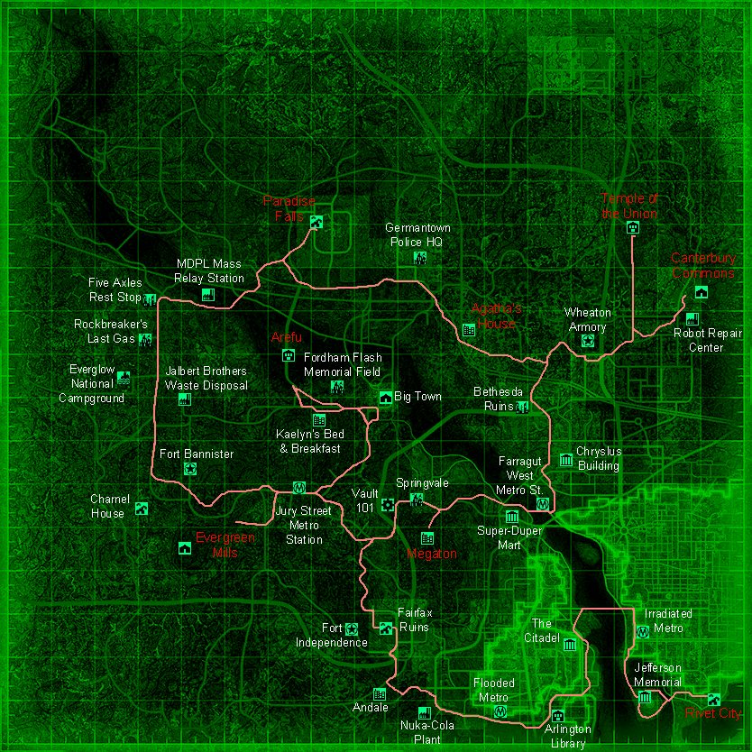 where is canterbury commons in fallout 3