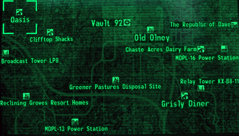 where is oasis in fallout 3