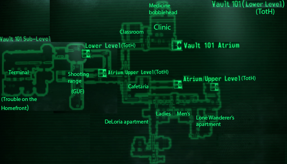 Image Vault 101 (lower level) loc map.jpg Fallout Wiki