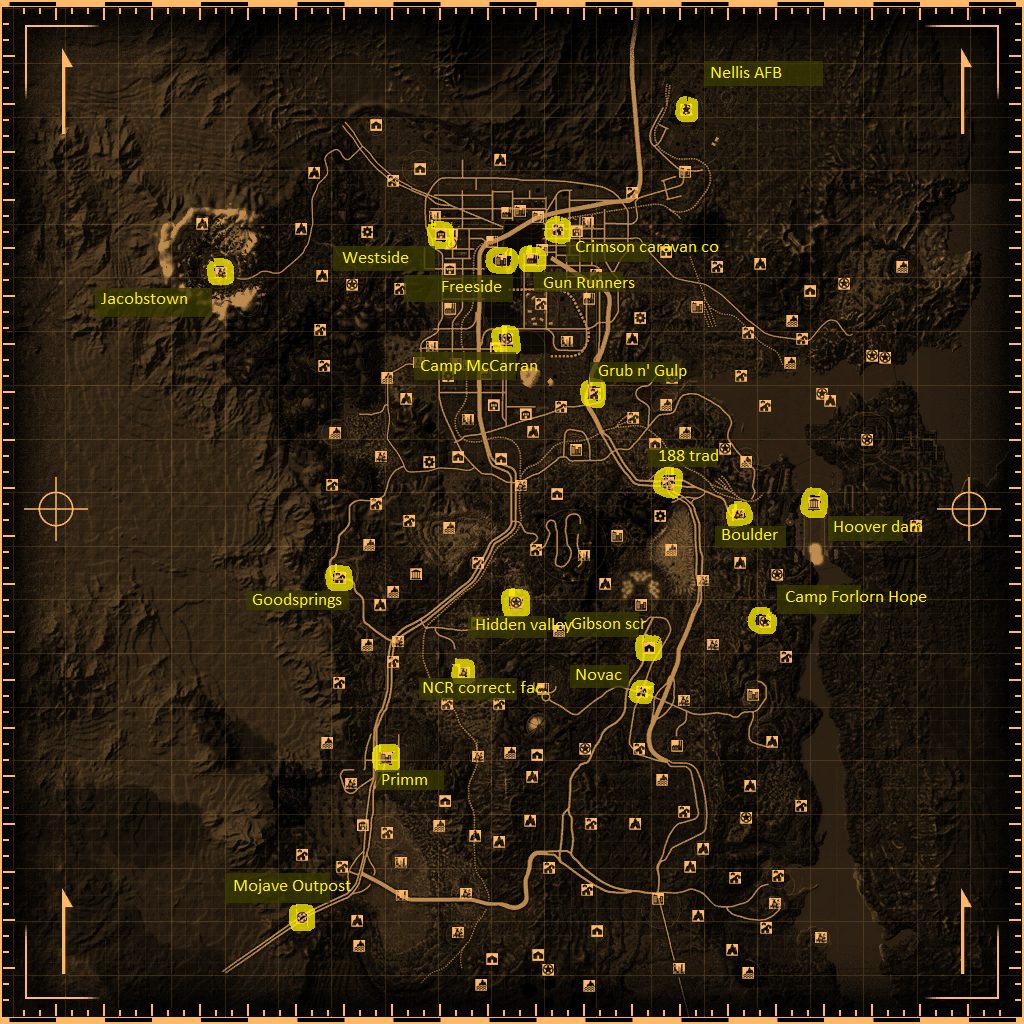 Fallout New Vegas Map