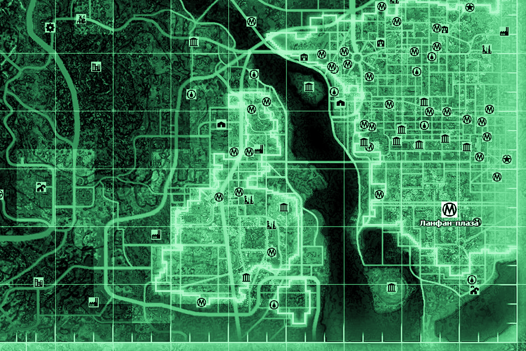 Фоллаут 3 карта мира со всеми локациями на русском