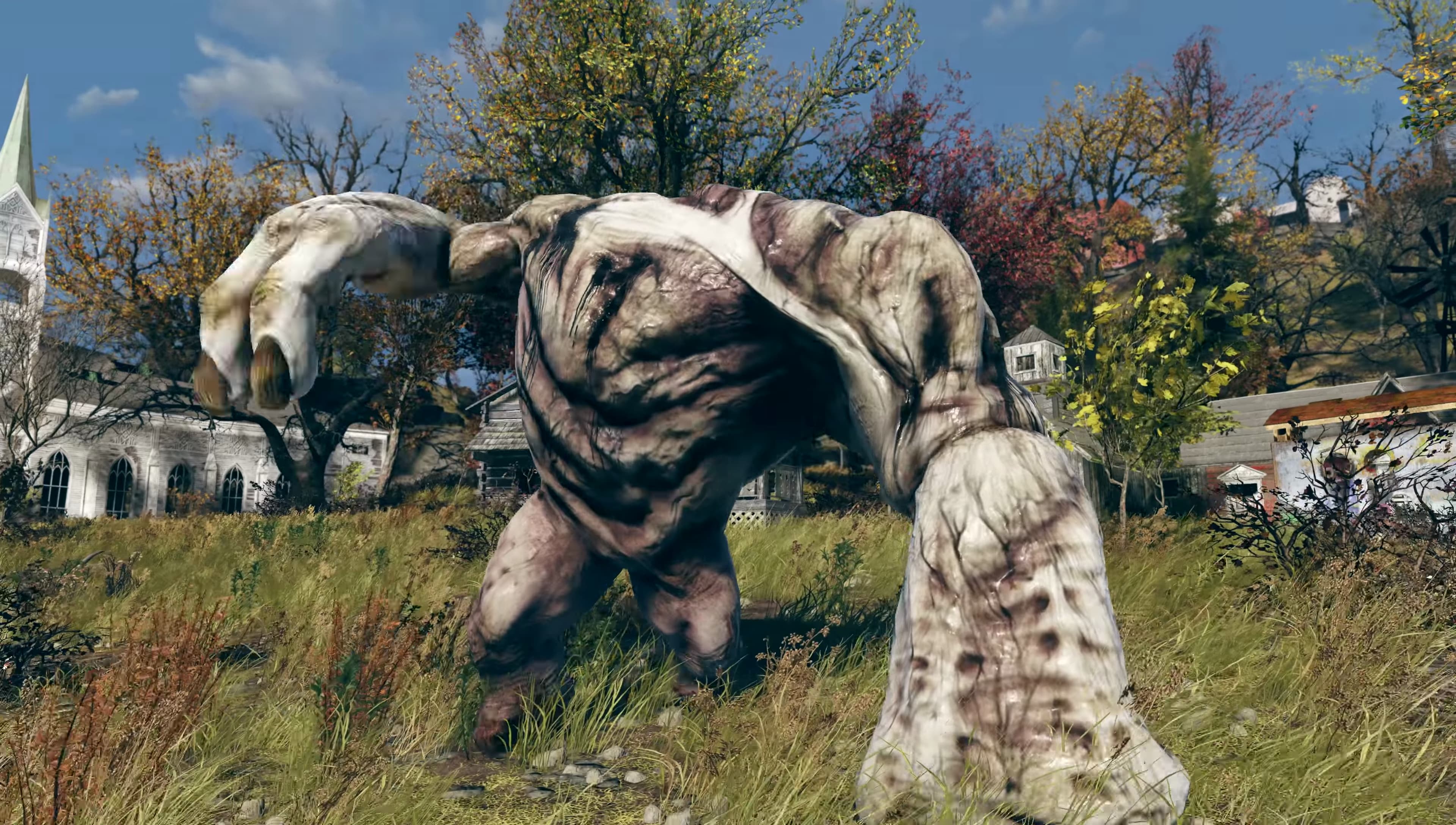 The Grafton Monster, as it appears in the Fallout 76 video game.