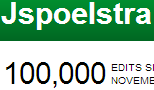 J 100000 edits