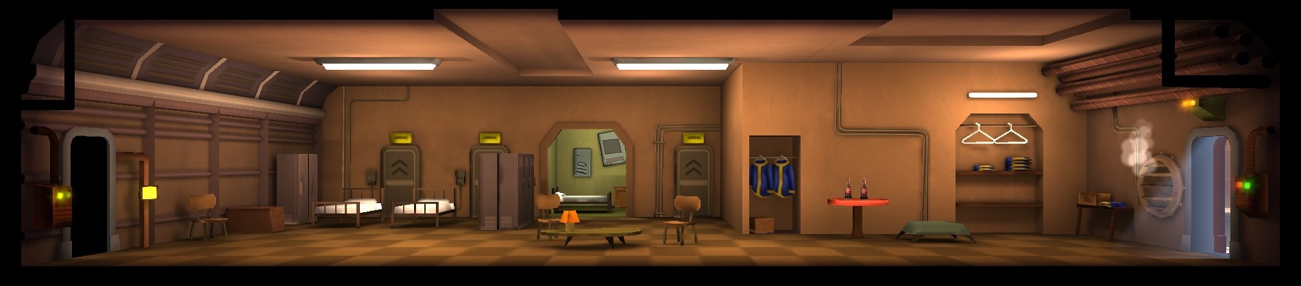 fallout shelter 3 wide living quarters
