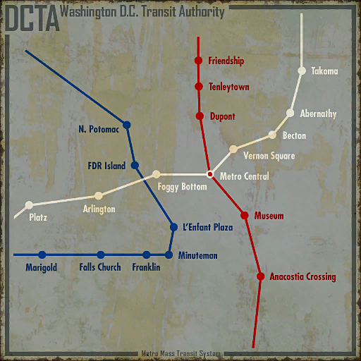 Fallout 3 metro central map