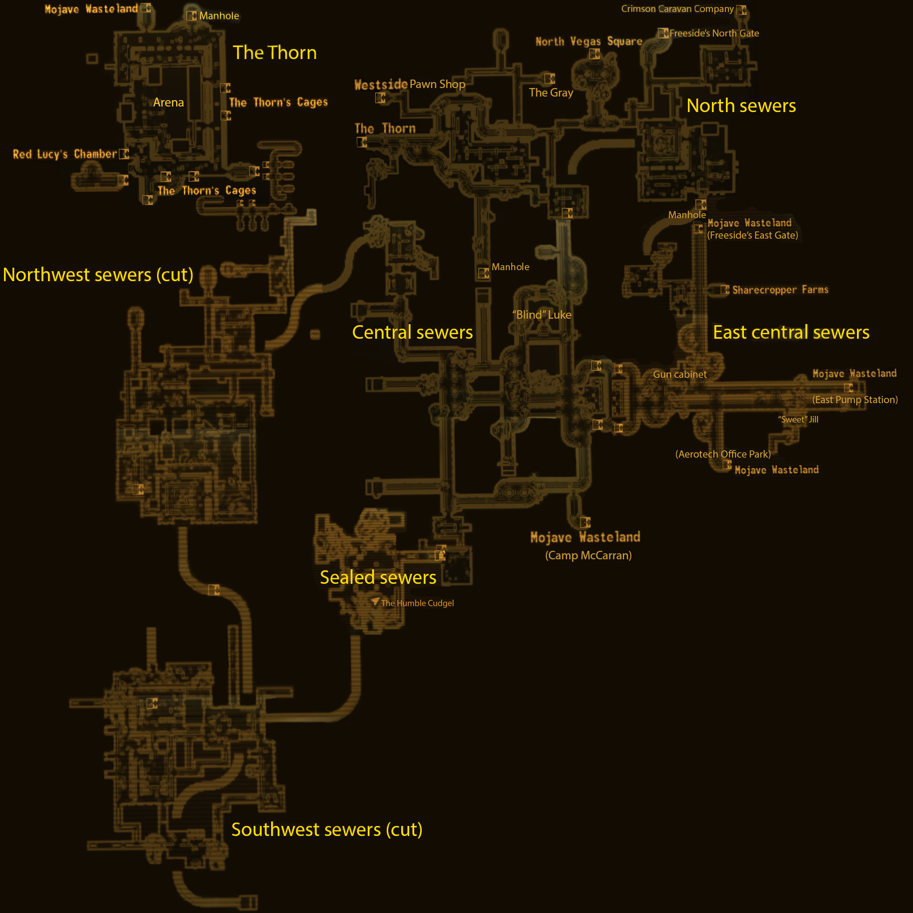 Image New Vegas Sewers Mappng Fallout Wiki Fandom Powered By Wikia