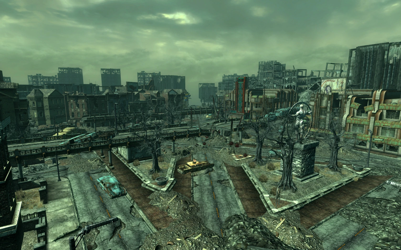 Фоллаут 3 архитектура. Фоллаут 3 вашингтон. Фоллаут нью вегас город. Fallout 3 город. Fallout 3 город.