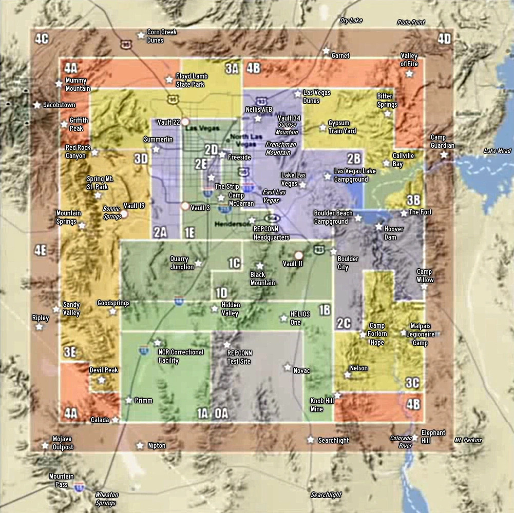 Fallout nv карта убежищ