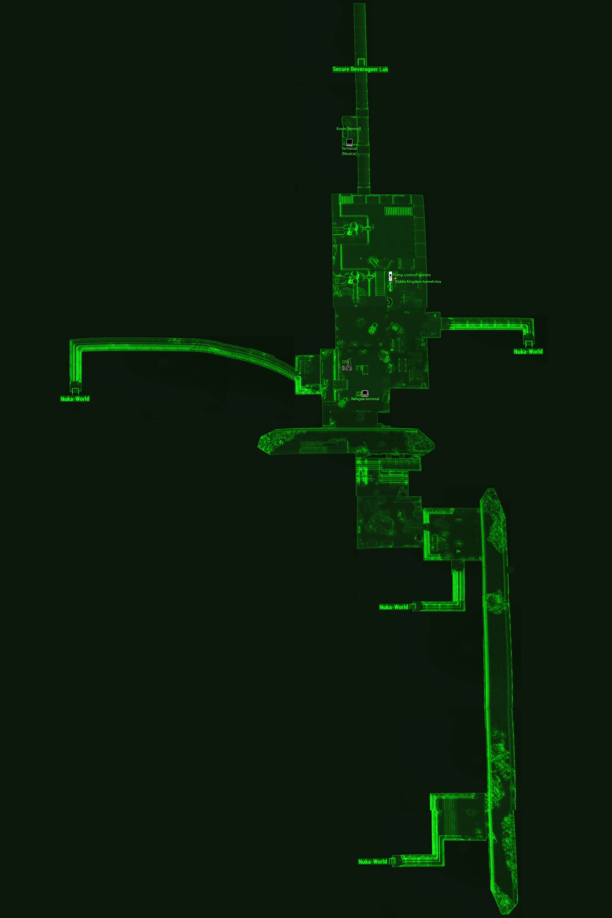 Image Fo4NW Employee tunnels map.jpg Fallout Wiki FANDOM powered