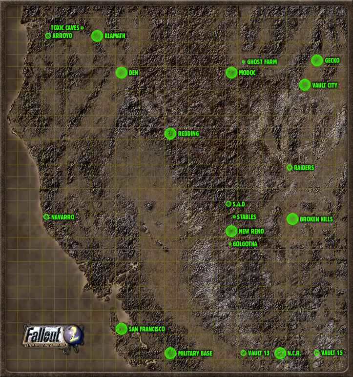 Fallout: New California's territories map. Fallout: New California is a  total conversion mod that takes place before the New Vegas stor…