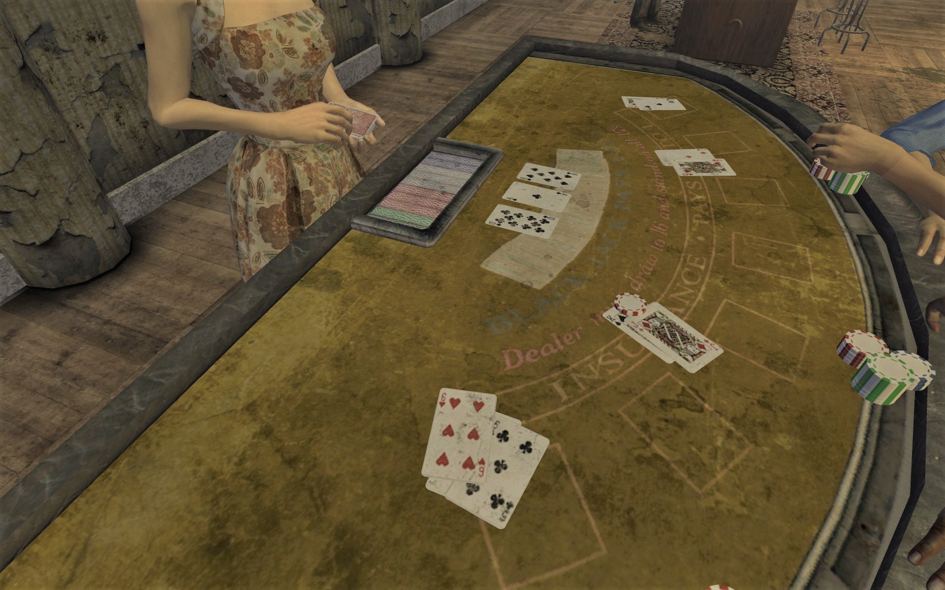 jogo de carta conhecido como black jack