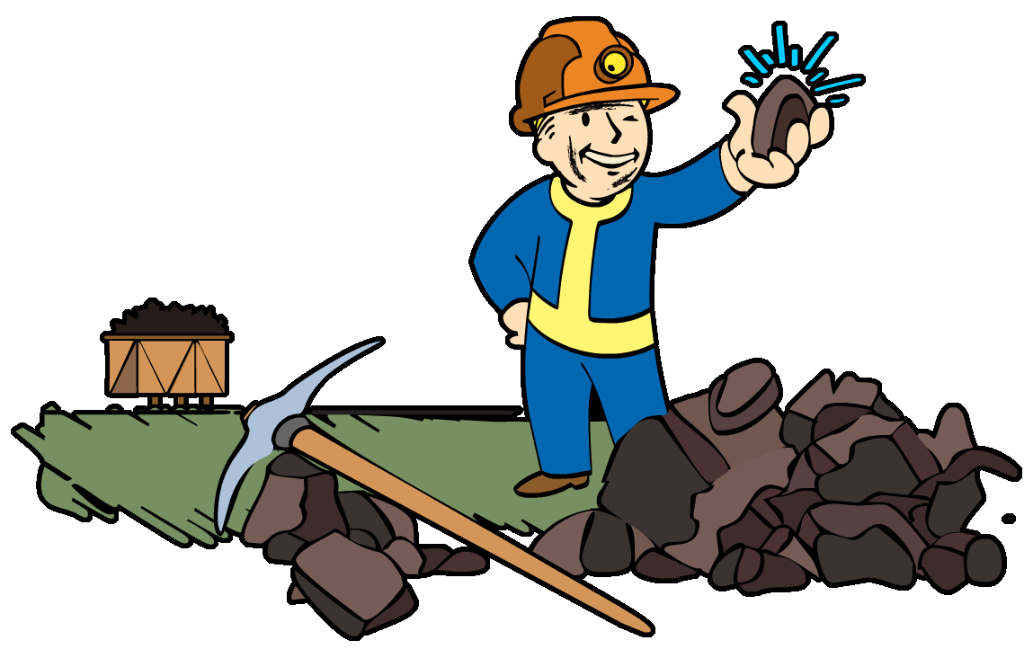 Рисунок шахтера для детей