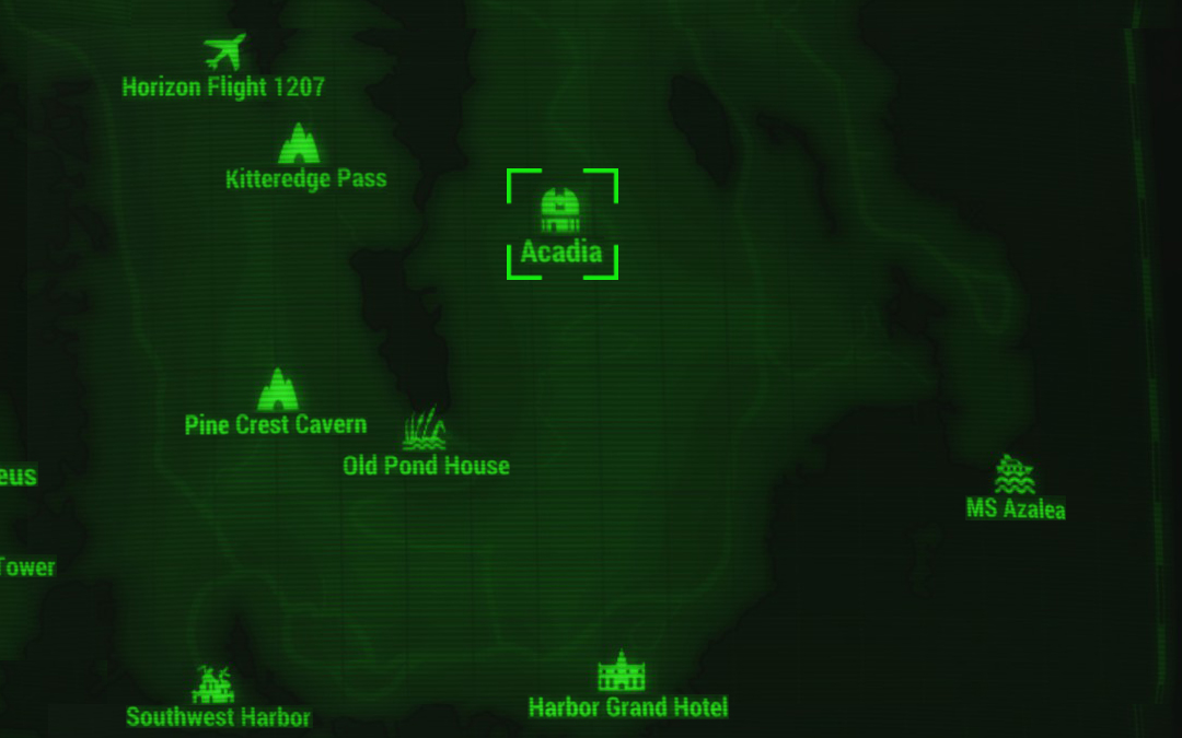 fallout 4 far harbor location of the nucleus on a map